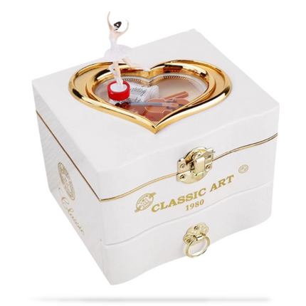 Gammeldags Smykkeskrin Med Ballerina