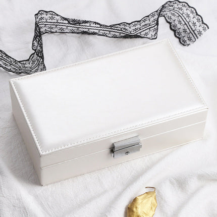 Smykkeskrin Hvid Læder