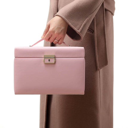 Smykkeskrin I Ægte Læder Sort