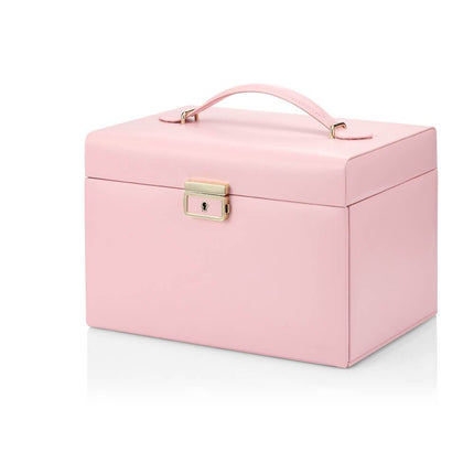 Smykkeskrin I Ægte Læder Sort