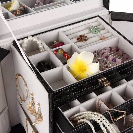 Stort Sort Smykkeskrin