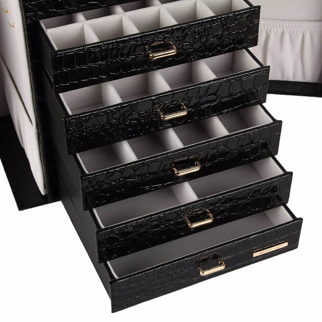 Stort Sort Smykkeskrin