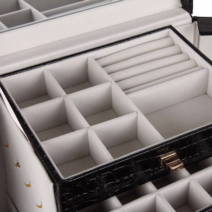 Stort Sort Smykkeskrin