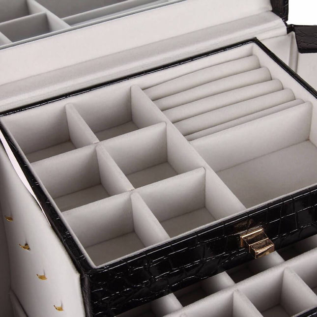 Stort Sort Smykkeskrin