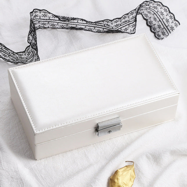 Smykkeskrin Hvid Læder