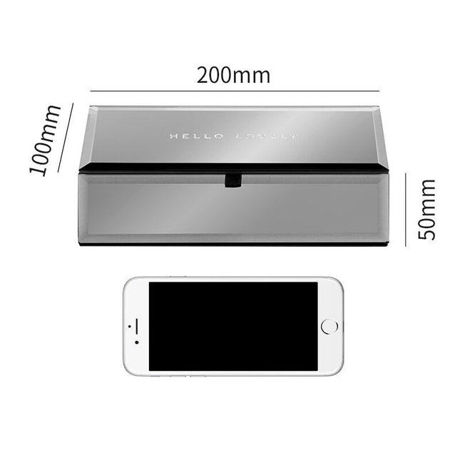 Smykkeskrin Glas Grå