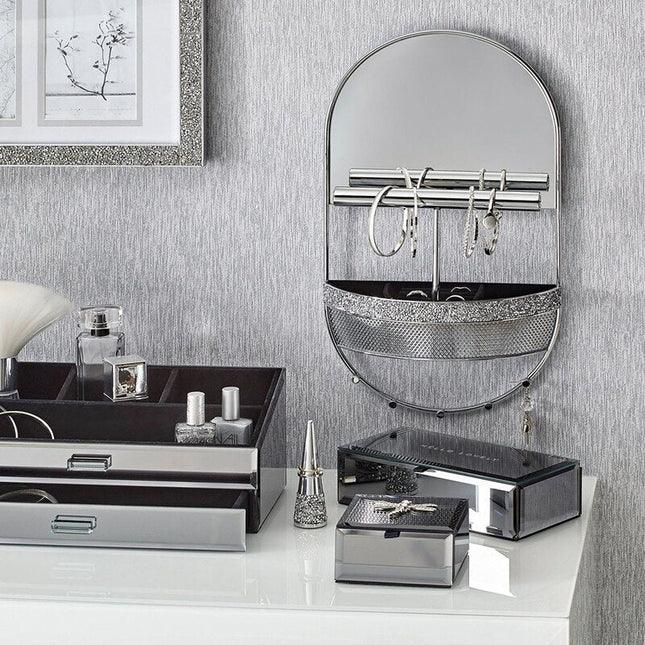 Smykkeskrin Glas Grå