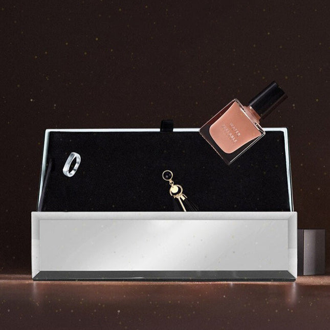 Smykkeskrin Glas Grå