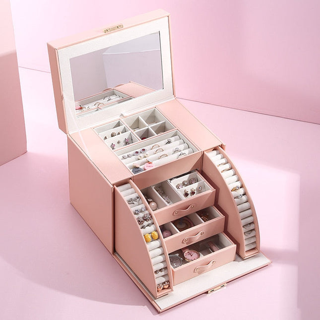 Stort Smykkeskrin Læder