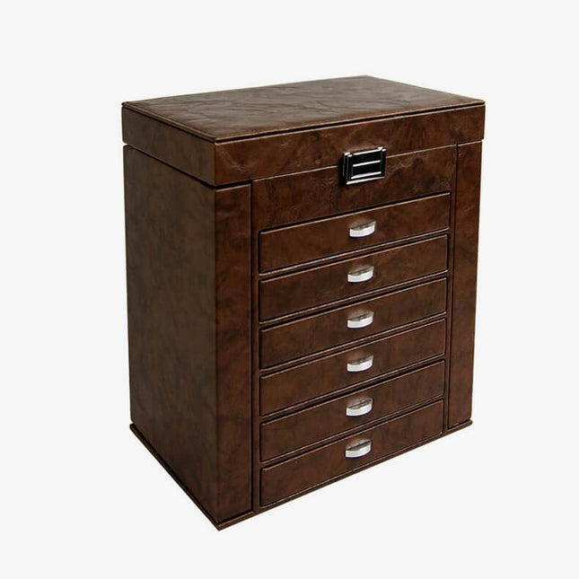 Smykkeskrin Brun Lædder Spejl