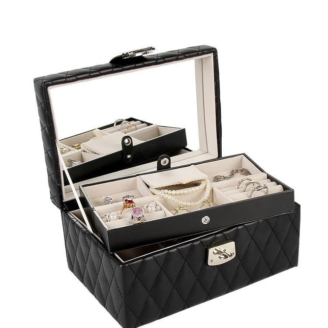 Smykkeskrin Sort Læder