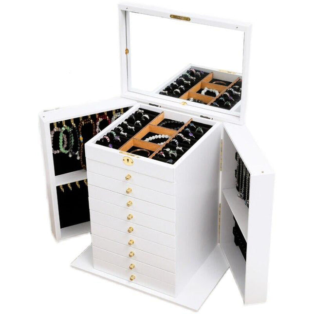 Hvidt Stor Smykkeskrin