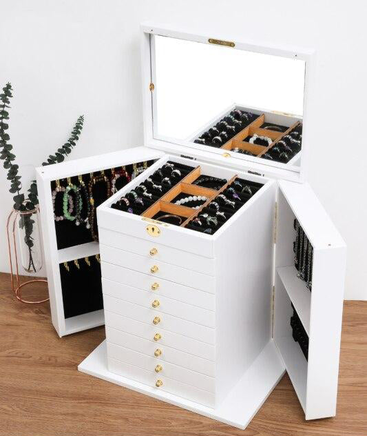 Hvidt Stor Smykkeskrin