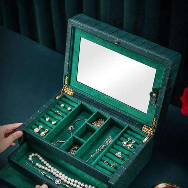 Smykkeskrin Ægte Læder