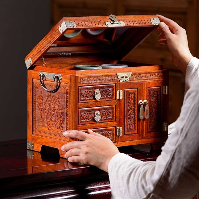 Kinesisk Smykkeskrin I Træ