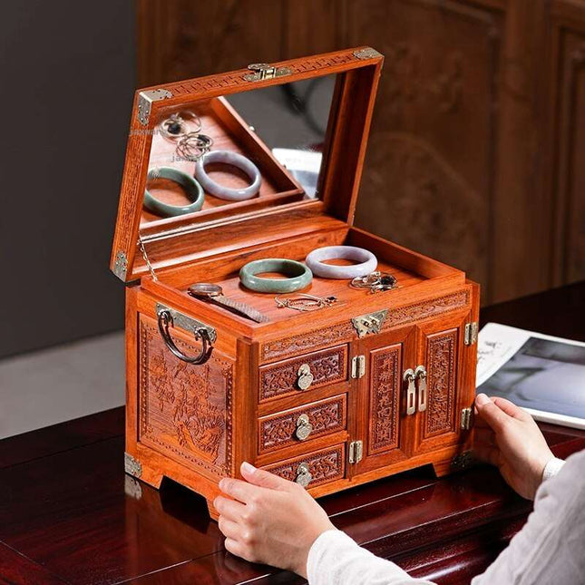 Kinesisk Smykkeskrin I Træ