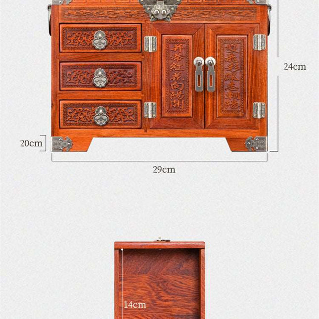 Kinesisk Smykkeskrin I Træ