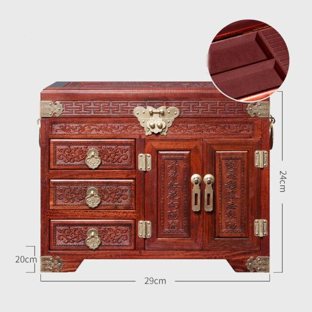 Kinesisk Smykkeskrin I Træ