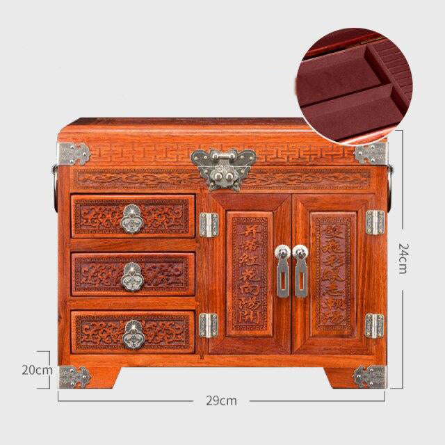 Kinesisk Smykkeskrin I Træ