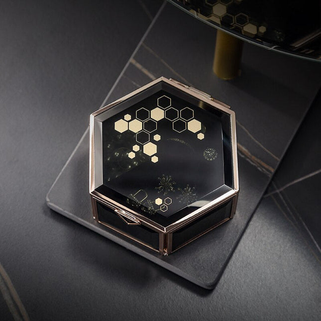 Smykkeskrin Glas Sort